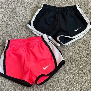 Nike Kids' Black and Pink Athletic Shorts